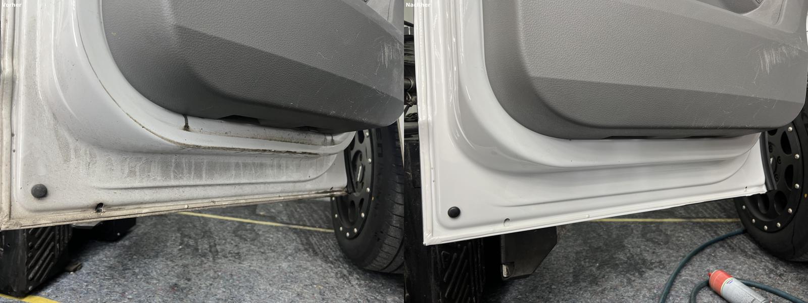 Vorher Nachher – Türeinstieg Transporter
