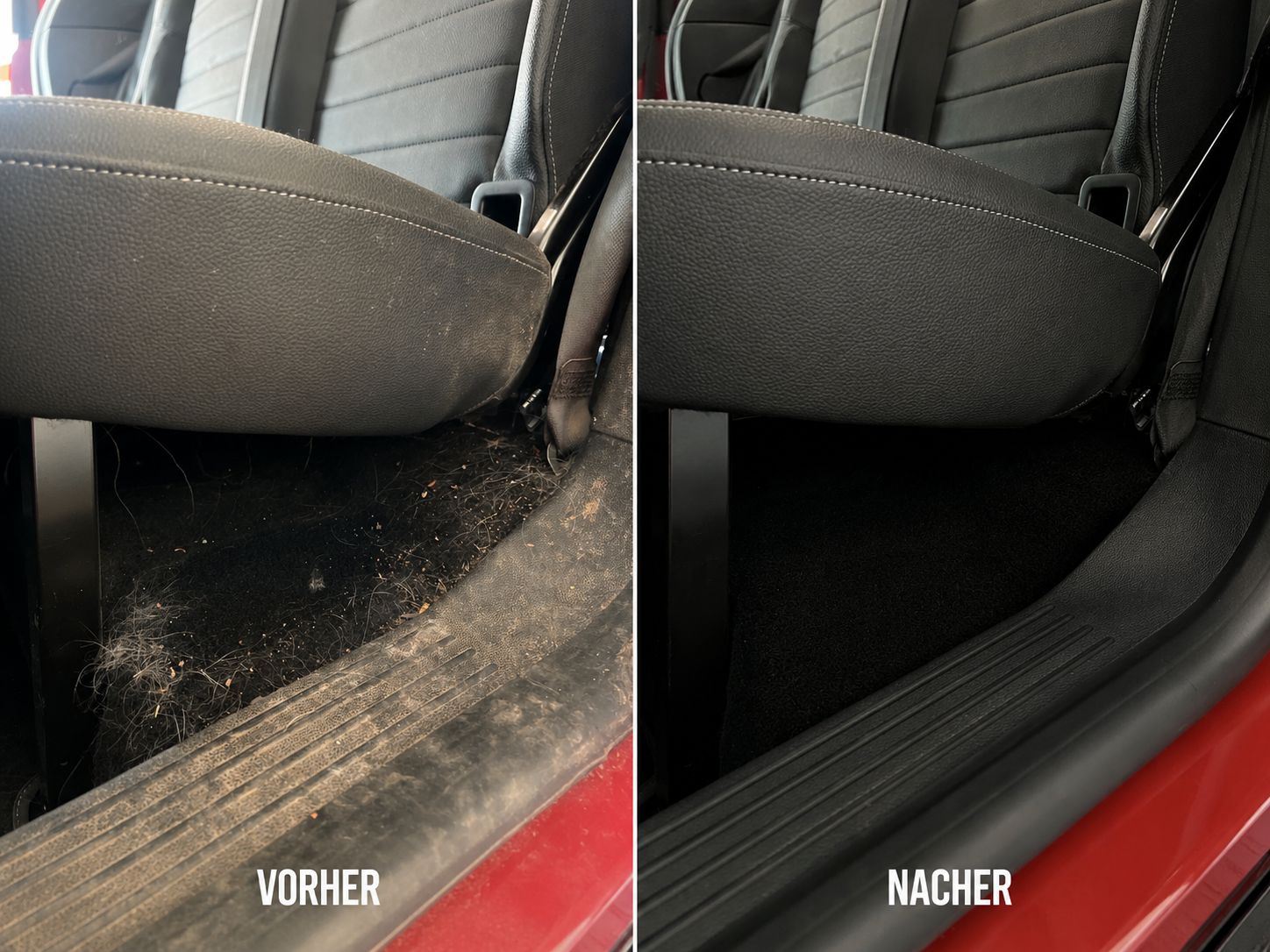 Vorher Nachher – Rücksitz & Einstieg