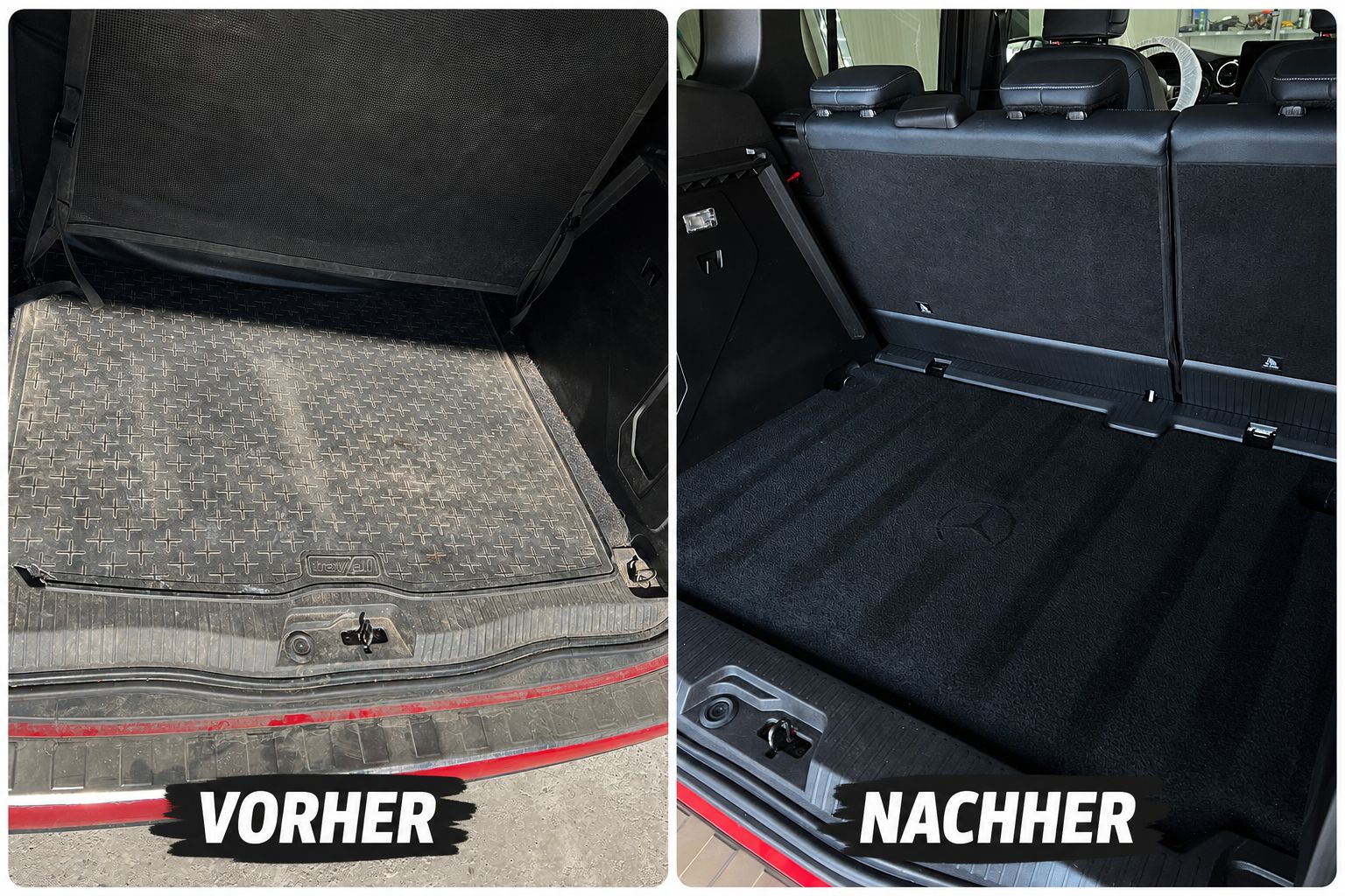 Vorher Nachher – Kofferraum