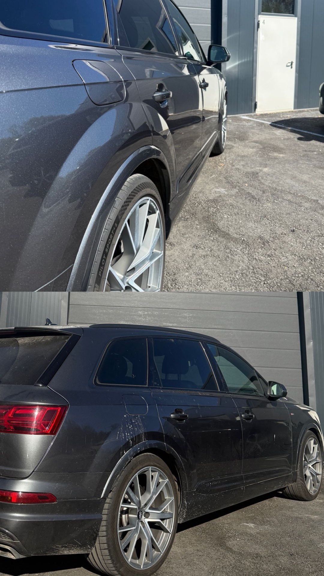 Vorher Nachher – Außenaufbereitung Audi Q7